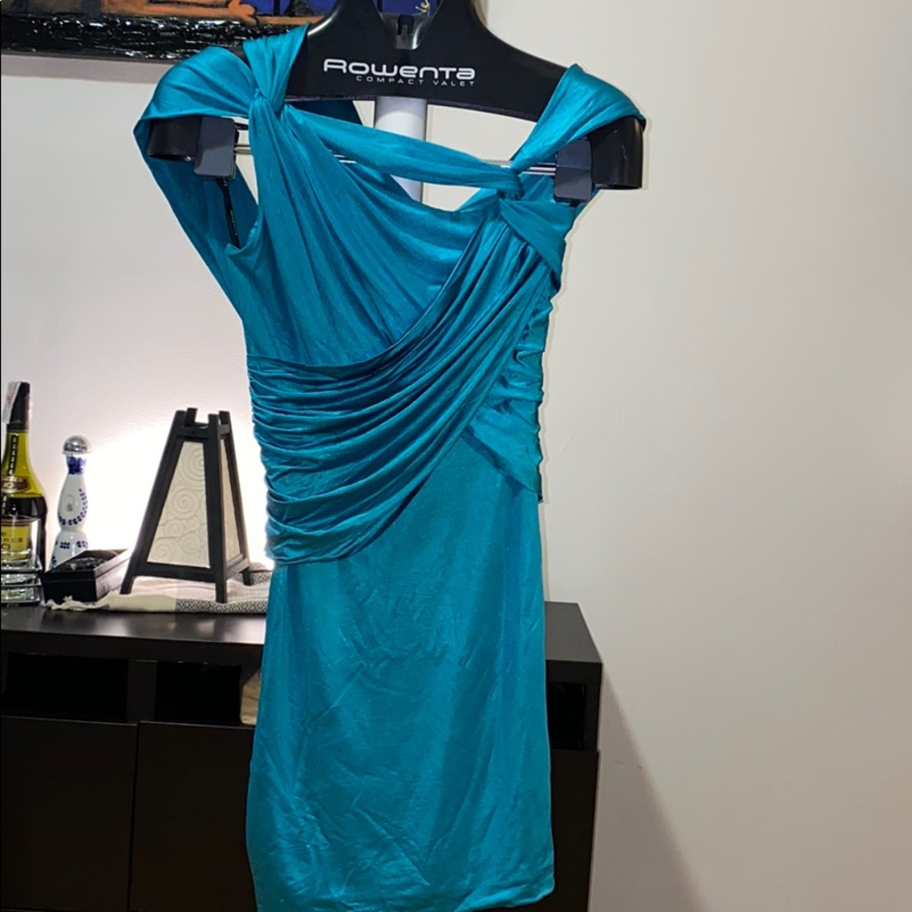 Light blue silky dress